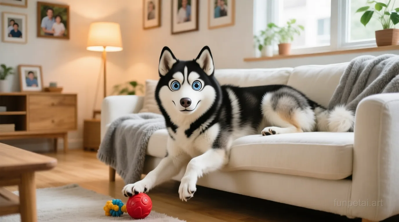 Kirkify Husky AI portrait